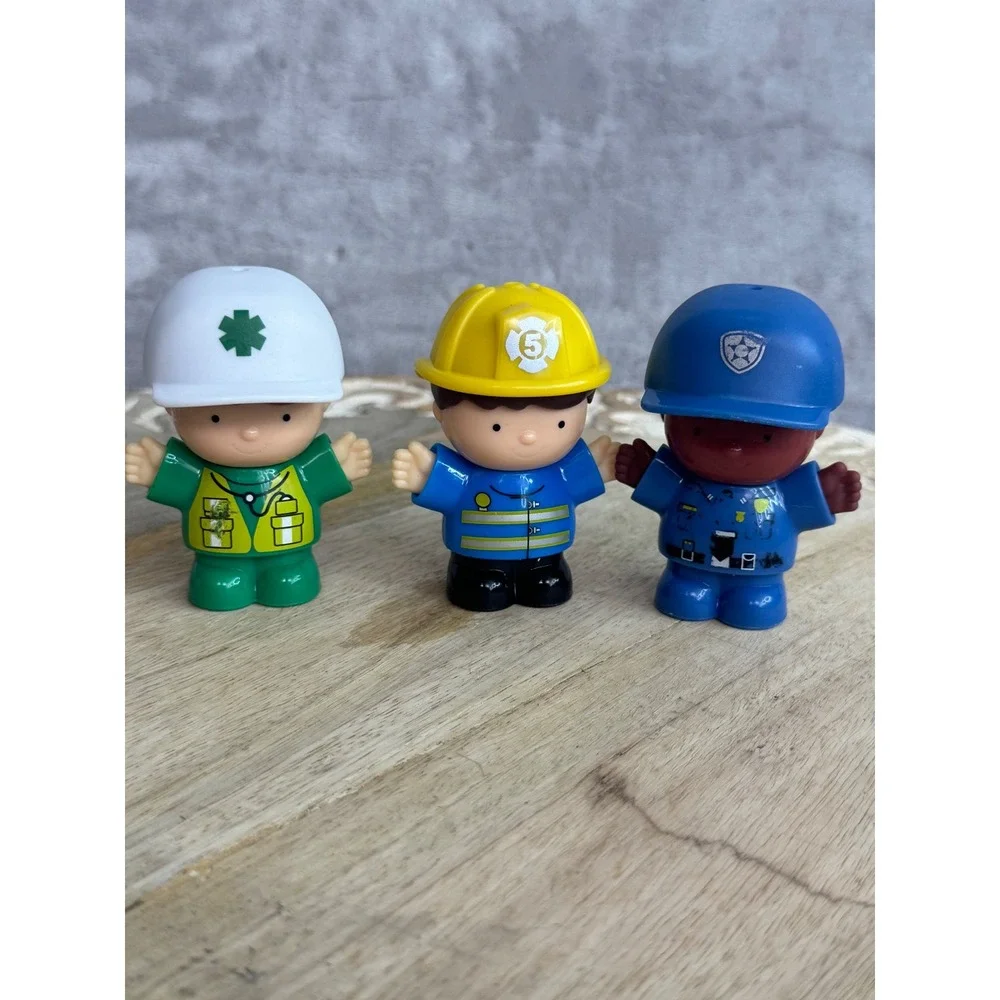 Fisher-Price Little People First Responders Police Firefighter Paramedic 3pc Set